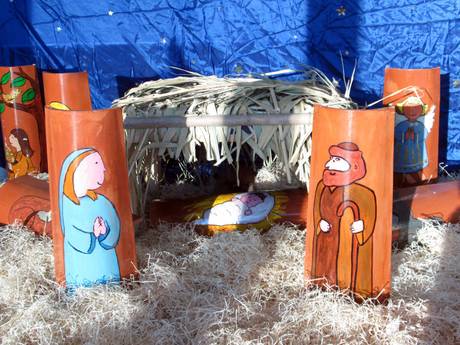 acquario  cattolica Presepe sui coppi  alunni scuole elementari case badioli