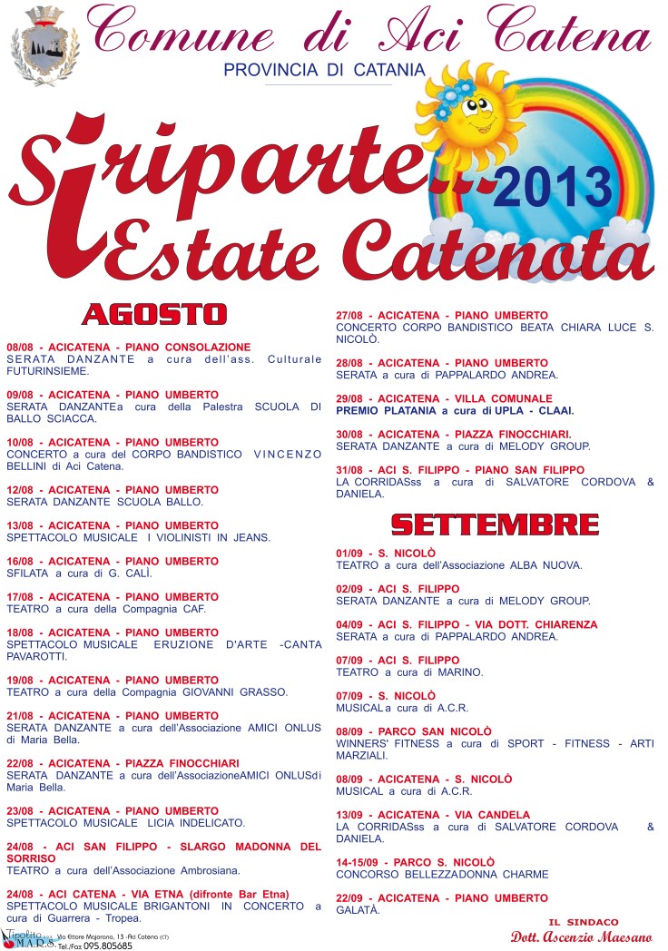 25 Manifesti e 25 locandine programma estate 2013