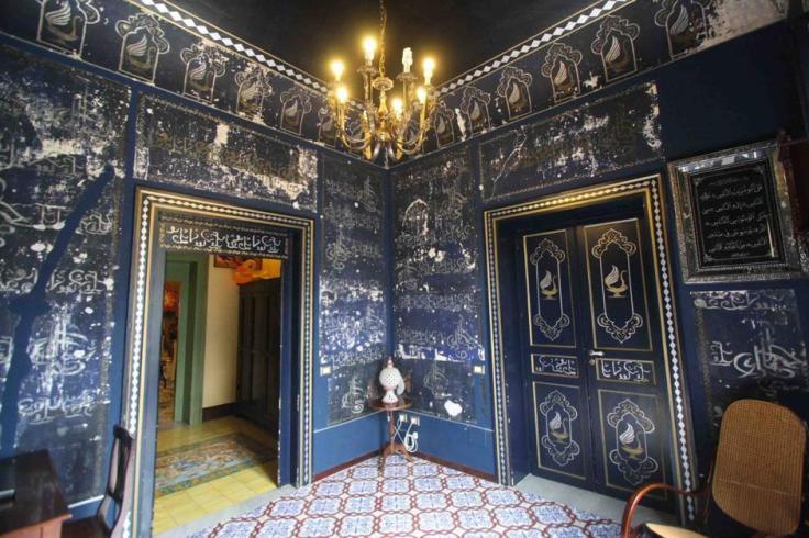 IL PRESIDENTE DELLA LEGA MUSULMANI IN ITALIA FAREED AL KHOTANI, VISITA LA PICCOLA MOSCHEA A CASA CADILI-GIARRUSSO, IN VIA PORTA DI CASTRO.