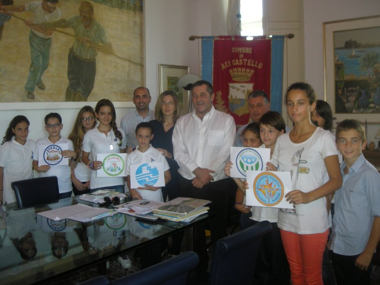 il Sindaco Drago con i candidati a baby sindaco