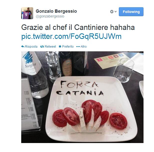 Il nostro Gonzalo Bergessio si rilassa dopo la grande prestazione fatta contro la Lazio