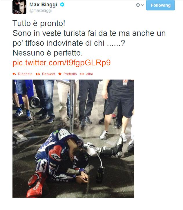 Max Biaggi detto il Corsaro, si gode la prima uscita del motomondiale 2014 in Qatar.