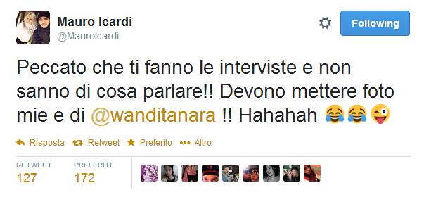 Dopo un intervista di Maxi Lopez dove lamentava un uso un pò eccessivo sui social network facendo comparire anche parecchie foto dei figli. Ecco che arriva come un fulmine la risposta su Twitter di Mauro Icardi.