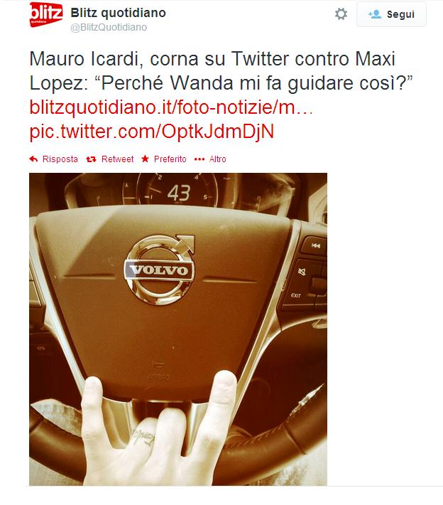 Mauro Icardi fa ancora parlare di se, si diverte molto a stuzzicare Maxi Lopez, anche se dopo qualche ora la foto viene rimossa. 