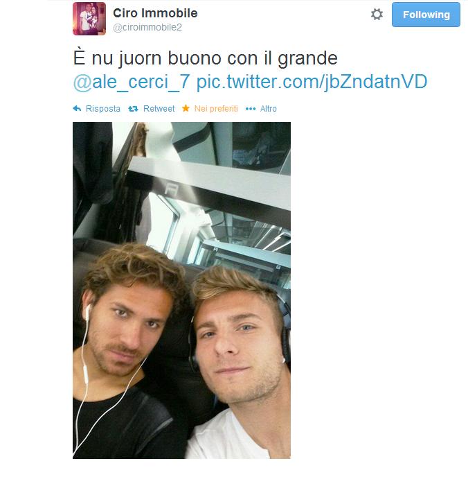  Un Selfie di tutto rispetto, Ciro Immobile e Alessio Cerci, i due trascinatori del Torino di quest'anno