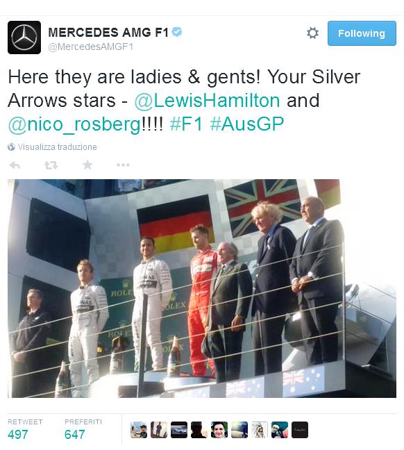 Anno nuovo vita vecchia, dopo lo scorso mondiale stravinto dalla Mercedes ecco che ritroviamo le frecce d'argento a dominare il primo Gran Premio della stagione, a Melbourne.