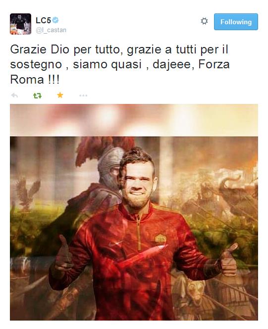  Dopo il grave intervento subito al cervello, Leandro Castan dopo le ultime visite mediche è pronto a tornare in campo e lo dichiara anche tramite il suo profilo di twitter.