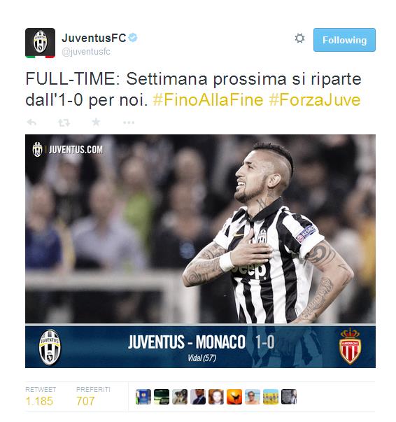 Buona l'andata per le squadre italiane impegnate in Europa. La Juventus batte di misura il Monaco, grazie ad un rigore battuto da Vidal. Dopo le tante critiche ricevute nell'ultimi tempi, il Napoli sfodera una prestazione da grande squadra,  andando a vincere in Germania, battendo il Wolfsburg con un pesante 4-1 e ipotecando la qualificazione alla semifinale di Europa League, mentre la Fiorentina sfrutterà il fattore campo nella partita di ritorno, dopo il pareggio esterno a Kiev contro la Dinamo, pareggio raggiunto nei minuti finali grazie ad un gol di Babacar.