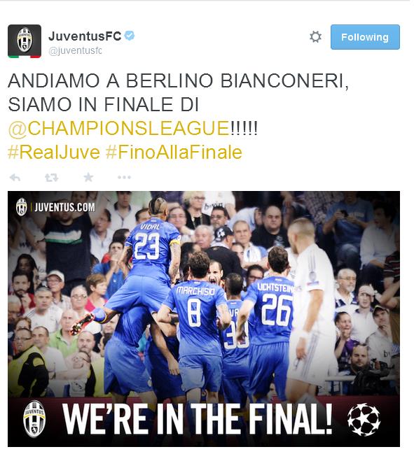 Con l'impresa del Bernabeu la Juventus torna in una finale di Champions League dopo 12 anni, adesso la sfida di Berlino contro il Barcellona di Luis Enrique "ex Allenatore della Roma".