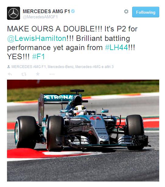  Doppietta Mercedes e prima vittoria stagionale per Rosberg, per la Ferrari ancora un terzo posto, ma questa volta con Sebastian Vettel.