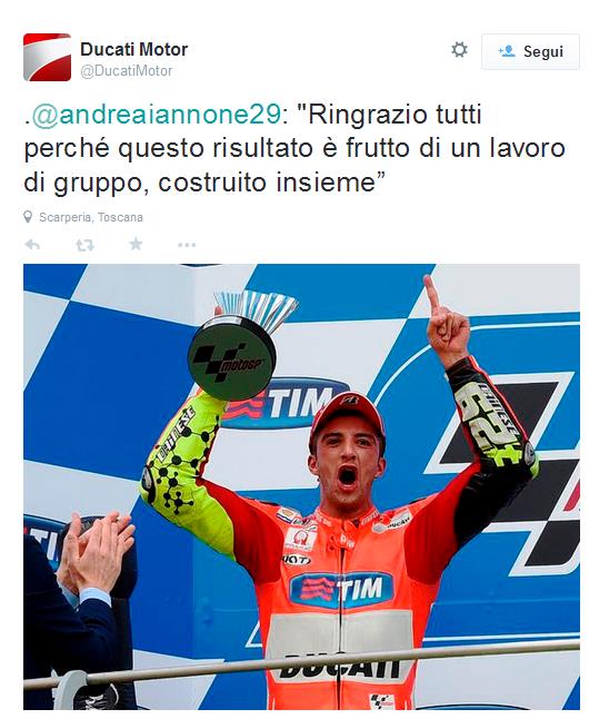 Lorenzo domina al Mugello, vincendo il suo terzo GP consecutivo, davanti al pilota della Ducati, Andrea Iannone e a Valentino Rossi.