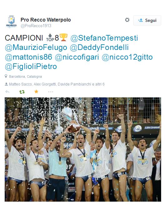 Pro Recco campione d'Europa per l'ottava volta, batte 8-7 il Primorje, e chiude un anno da incorniciare, dopo aver vinto anche campionato e coppa Italia.