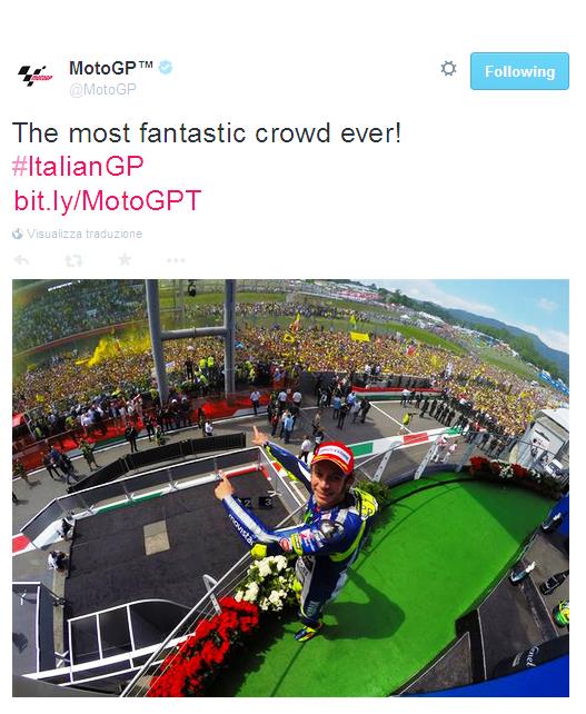 Lorenzo domina al Mugello, vincendo il suo terzo GP consecutivo, davanti al pilota della Ducati, Andrea Iannone e a Valentino Rossi.