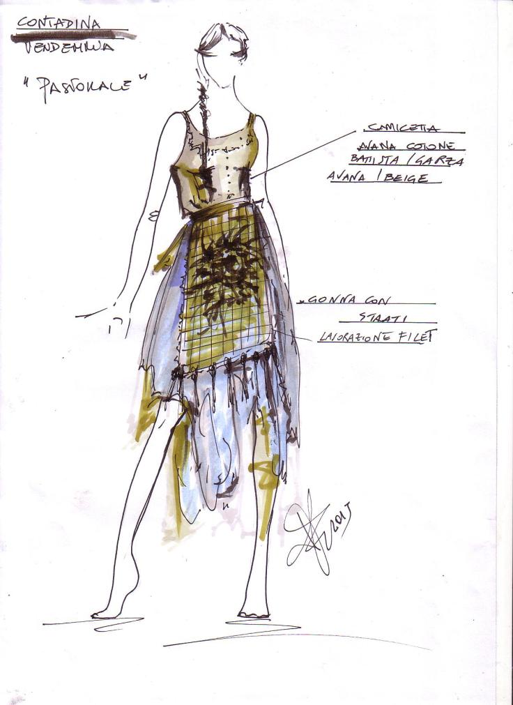 Costume CONTADINA per Pastorale