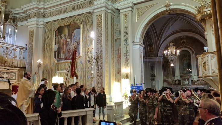 Un momento della Messa, in onore dei Caduti, in Chiesa Madre.